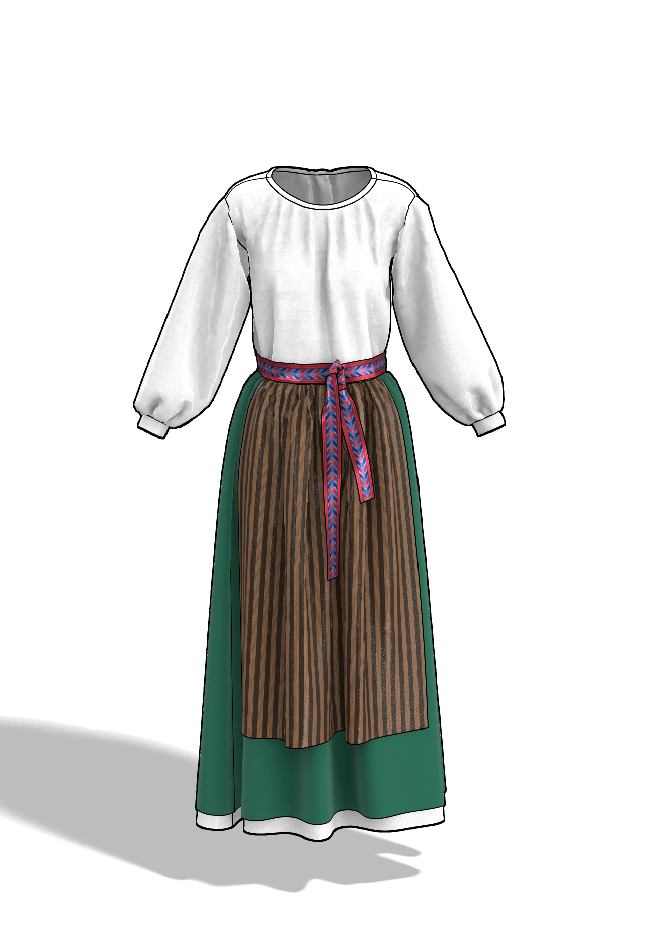 Визуализация и реконструкция костюма поволжских немцев. 130
